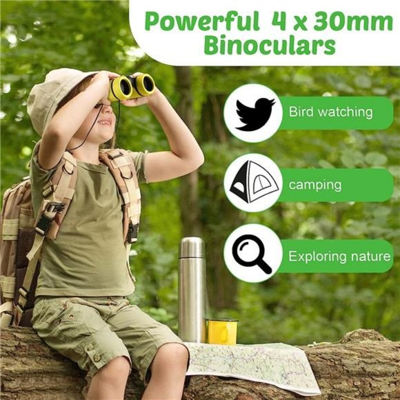 9 Pack Shockproof Mini Compact Binoculars for Kids 3-12 Years, 9 Colors - Picture 5 of 7